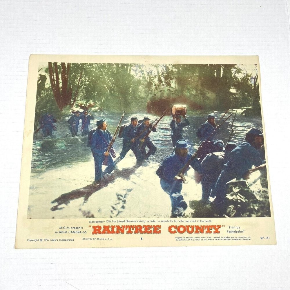 Raintree County 1957 Lobby Card Movie Poster Montgomery Clift Elizabeth Taylor